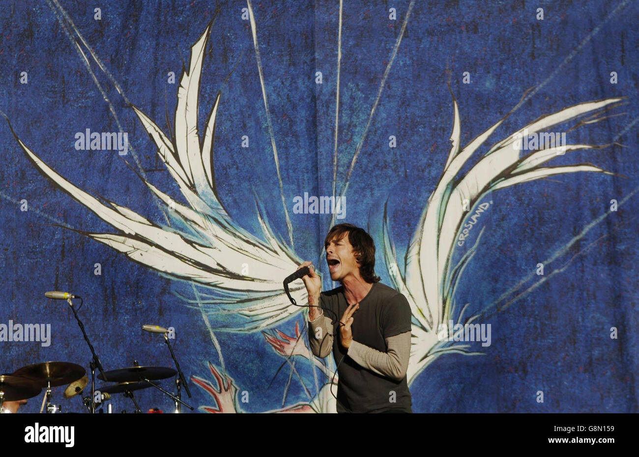 Incubus se exécutant sur la scène principale au Festival de lecture, dimanche 28 août 2005. APPUYEZ SUR ASSOCIATION photo. Le crédit photo devrait se lire: Yui Mok/PA Banque D'Images