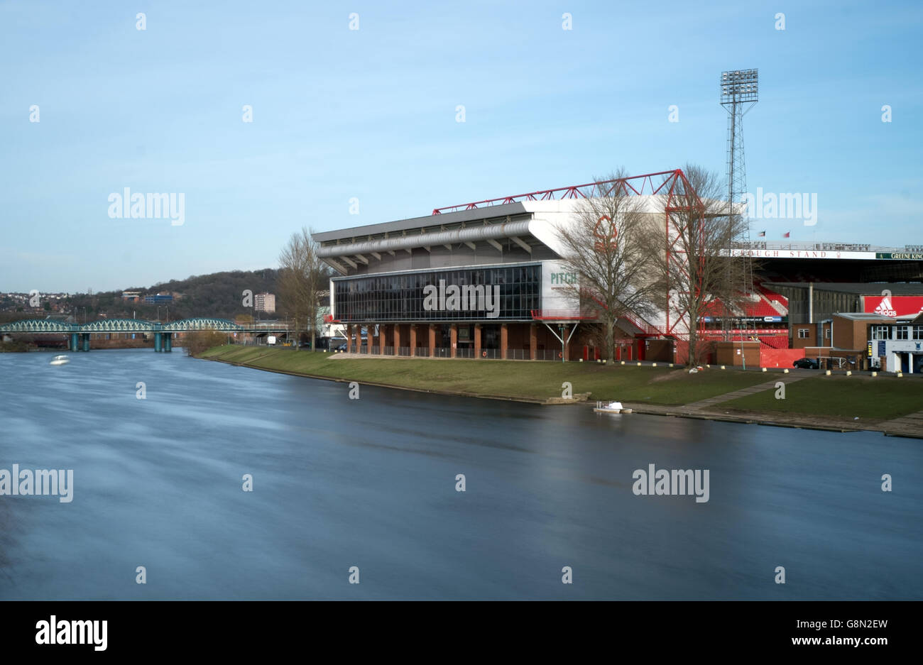 Une vue générale sur la ville Ground, maison de la forêt de Nottingham. Banque D'Images