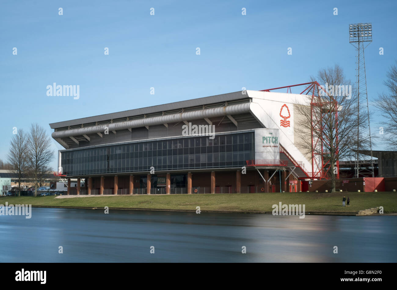 Forêt de Nottingham - terrain de ville.Une vue générale sur la ville Ground, maison de la forêt de Nottingham. Banque D'Images