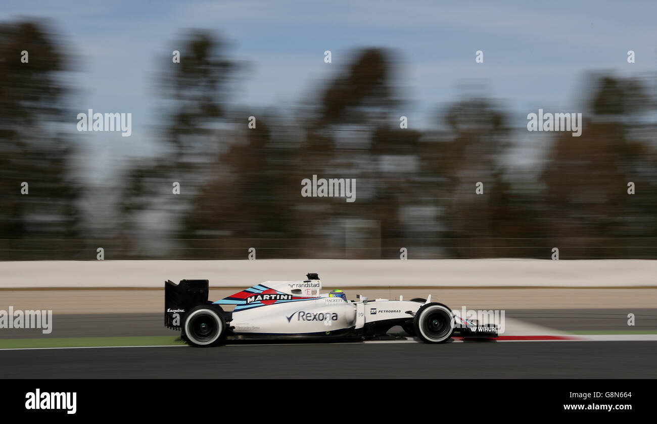 2016 essais - troisième jour - circuit de Catalunya.Williams Felipe Massa pendant le troisième jour des essais avant la saison 2016 de Formule 1 au circuit de Catalunya, Barcelone. Banque D'Images