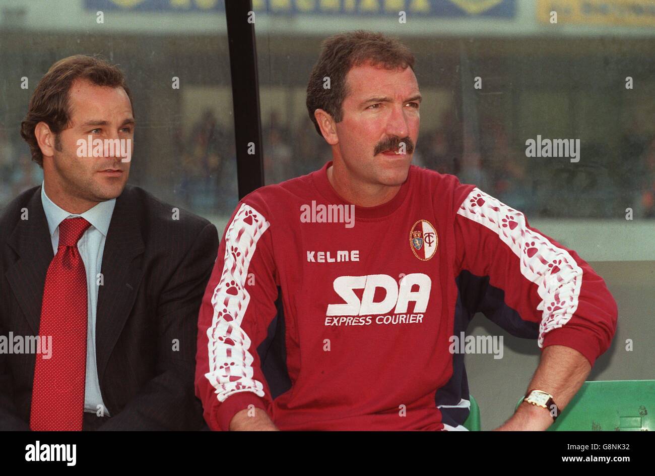 Football italien - série B - Vérone / Turin. Graeme Souness, responsable de Turin (à droite) Banque D'Images