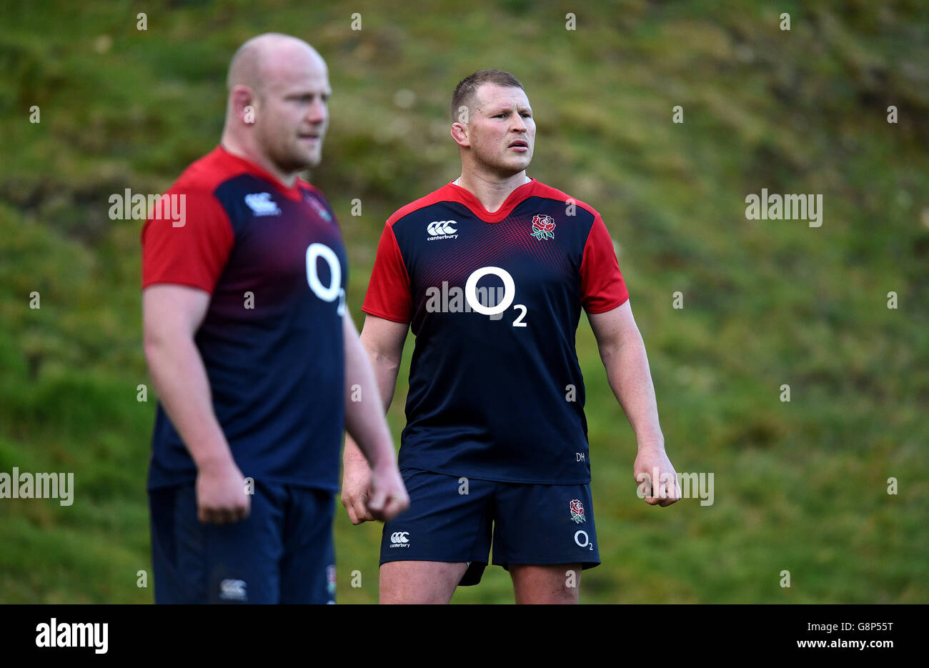 Session de formation de l'Angleterre - tournoi des Six Nations - Pennyhill Park Banque D'Images