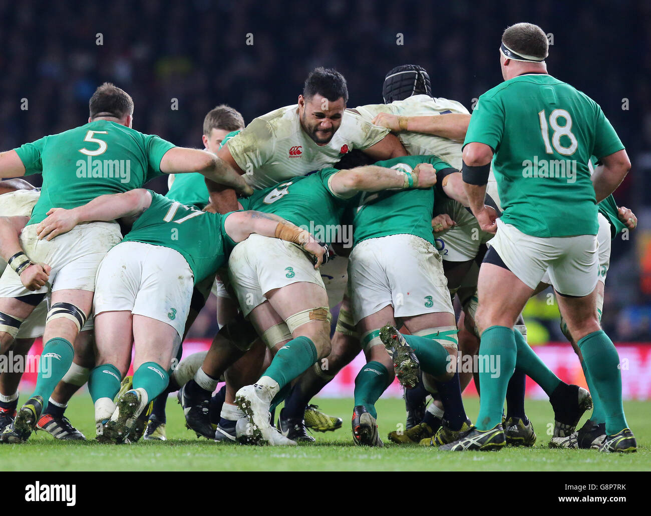 England v France - RBS Six Nations 2016 - Le Stade de Twickenham Banque D'Images