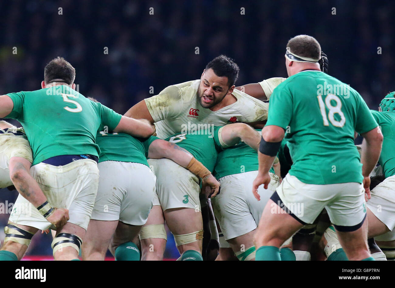 England v France - RBS Six Nations 2016 - Le Stade de Twickenham Banque D'Images
