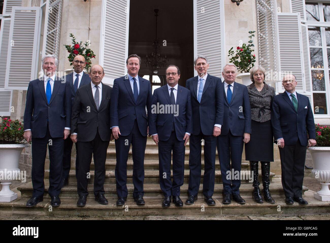 Cameron visite en France Banque D'Images