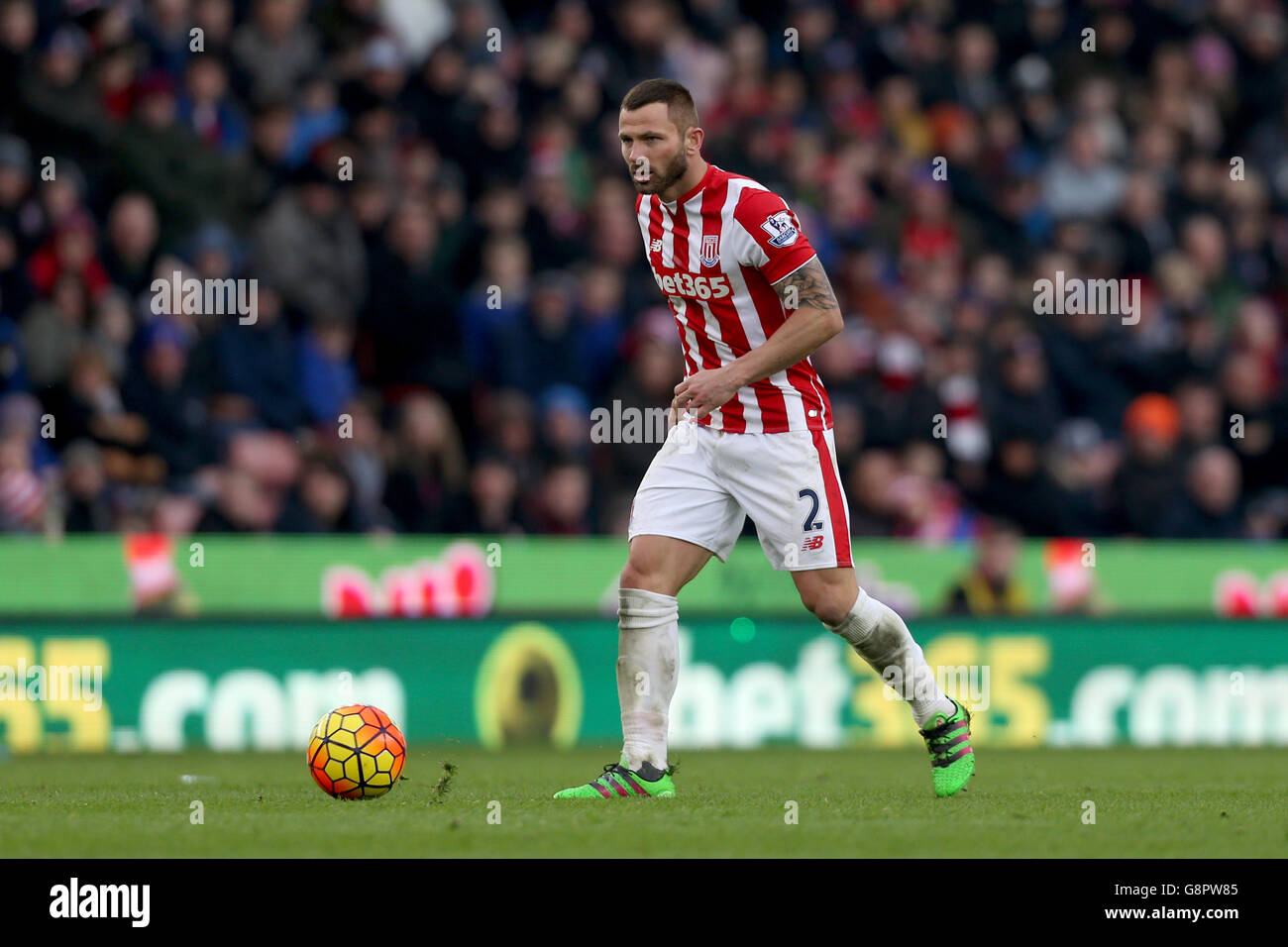 Stoke v Aston Villa - Barclays Premier League - Britannia Stadium. Phillip Bardsley, de la ville de Stoke Banque D'Images