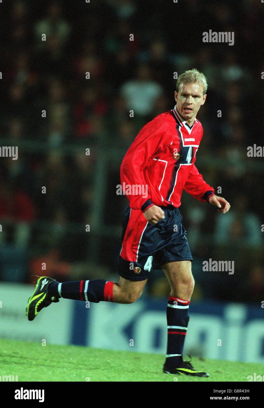 Football - qualification de la coupe du monde - Norvège / Suisse.Henning Berg, Norvège Banque D'Images