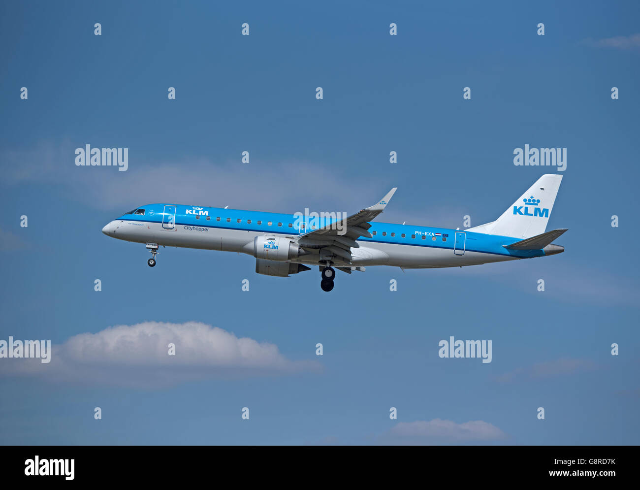 KLM Embraer ERJ190-100Inscription STD-PH L'EXA Banque D'Images