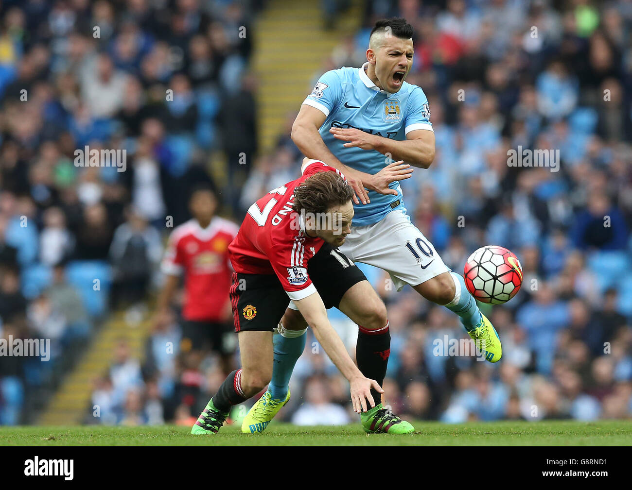 Manchester City v Manchester United - Barclays Premier League - stade Etihad Banque D'Images