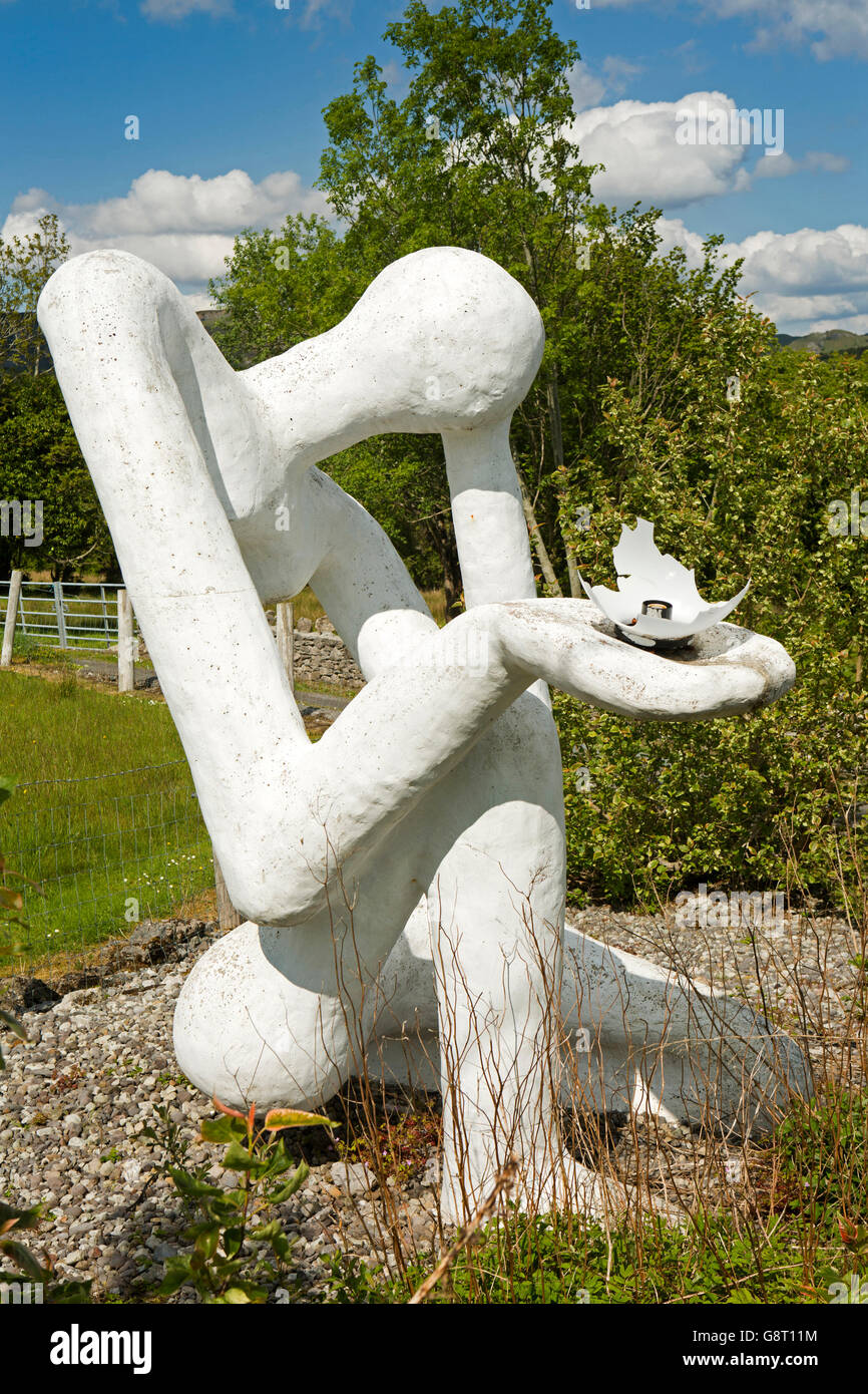 L'Irlande, Sligo, Hazelwood, un Gorta Mor sculpture de la famine Banque D'Images