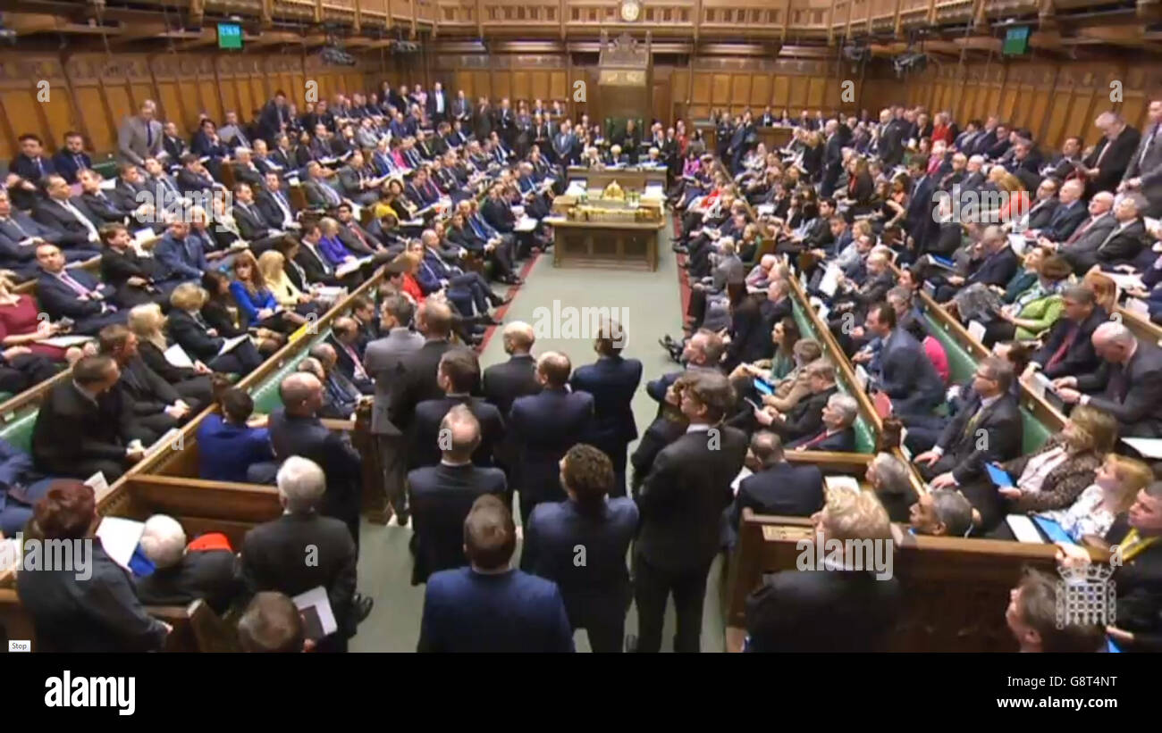 Questions au Premier ministre à la Chambre des communes, Londres. Banque D'Images