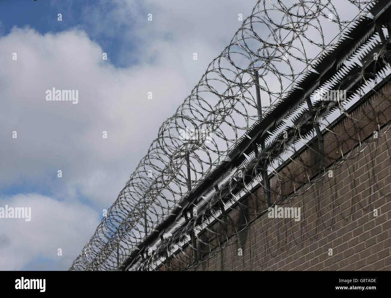 Un aperçu général de la prison de Cork récemment désaffectée à Cork, en République d'Irlande. Le tournage d'un nouveau film intitulé « MAZE », documentant la sortie de prison de 1983 des prisonniers de l'IRA de la prison de Maze, est en cours. Banque D'Images