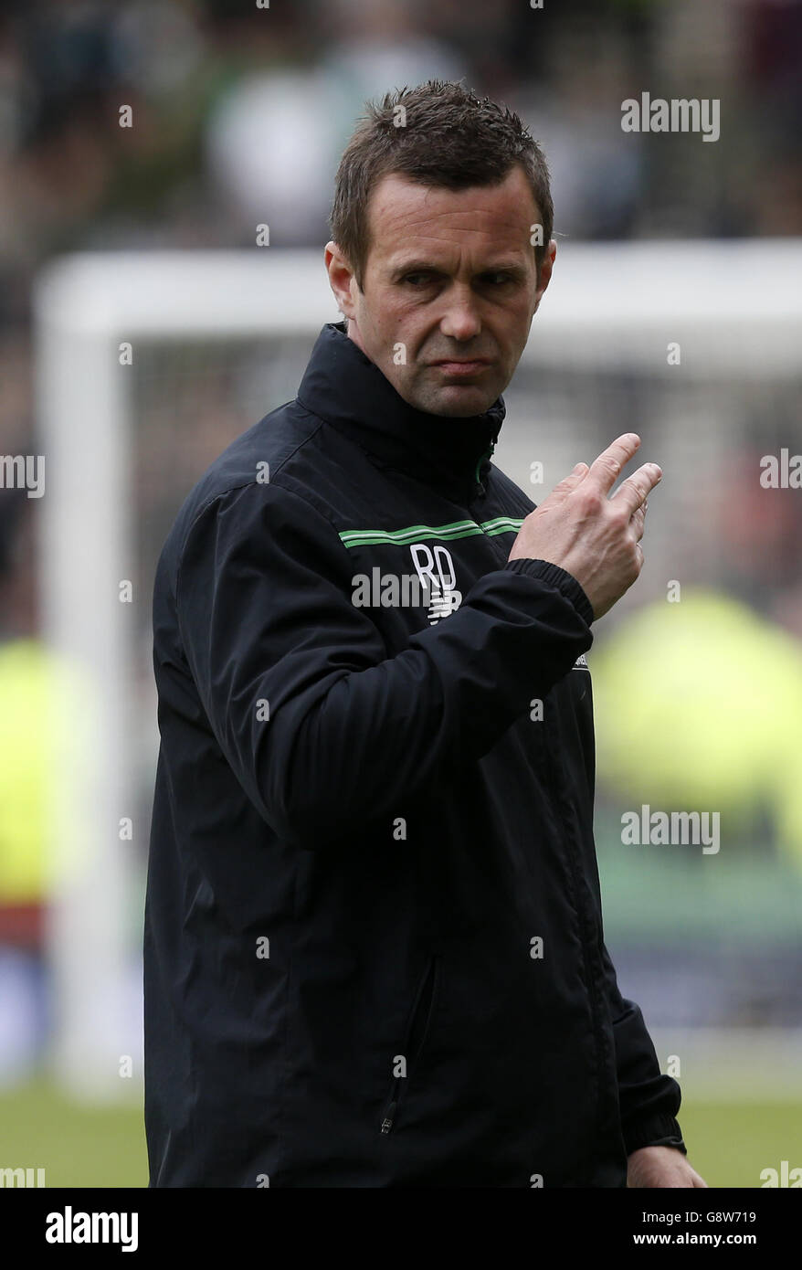 Ronny Deila, responsable celtique, lors du match de demi-finale de la coupe écossaise William Hill au parc Hampden, à Glasgow. Banque D'Images