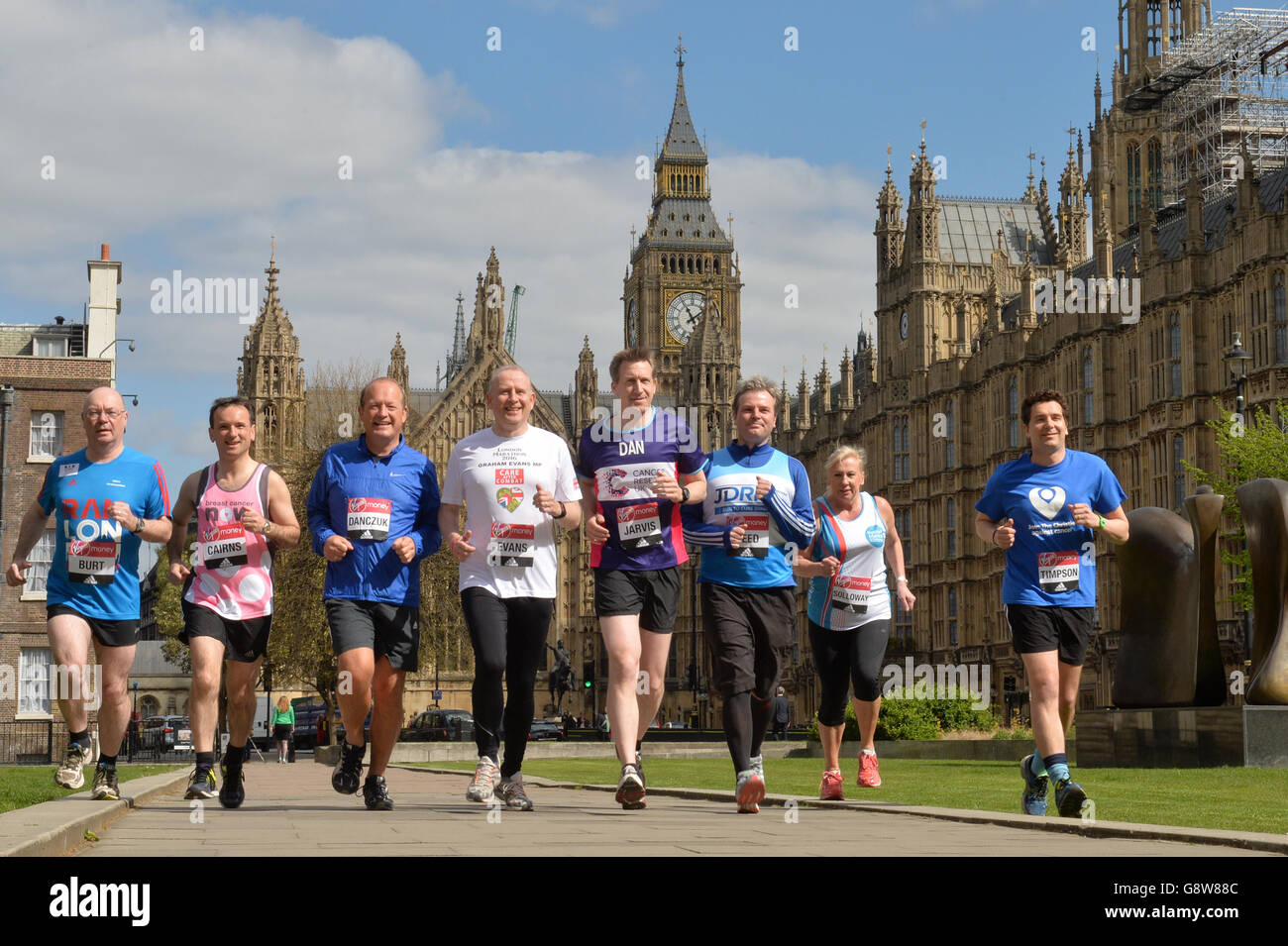 Marathon de Londres 2016 Virgin Money Banque D'Images