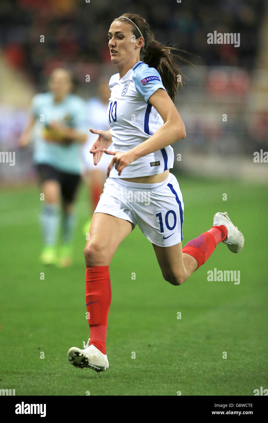 England Women / Belgium Women - UEFA European 2017 qualification - AESSEAL New York Stadium. Jill Scott, femme d'Angleterre Banque D'Images