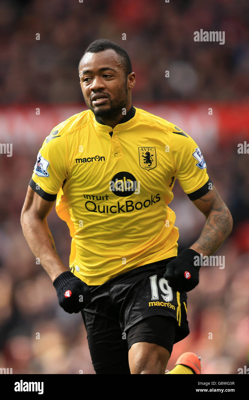 Manchester United / Aston Villa - Barclays Premier League - Old Trafford. Jordan Ayew de la villa Aston Banque D'Images