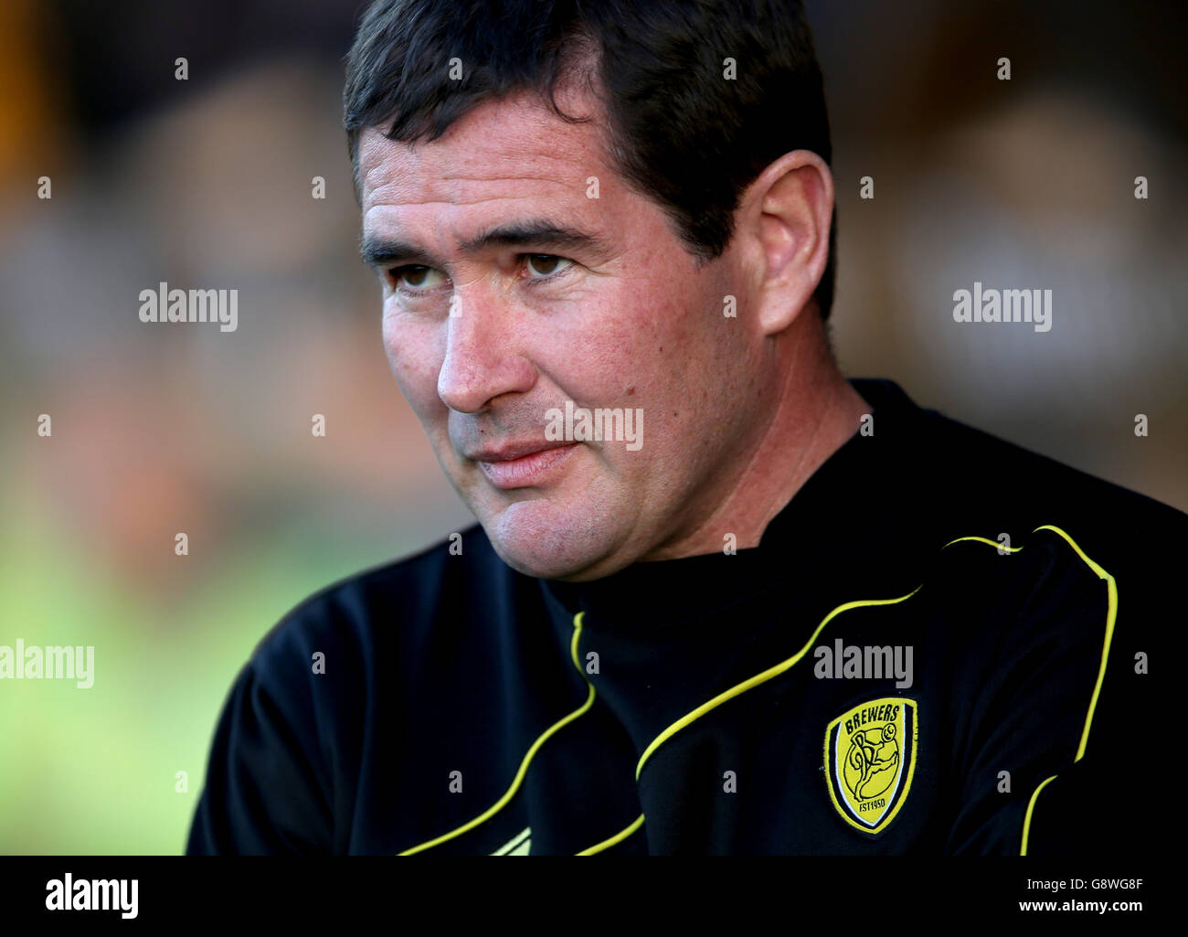 Le directeur de Burton Albion Nigel Clough lors du match de la Sky Bet League One au stade Pirelli, Burton-on-Trent. Banque D'Images