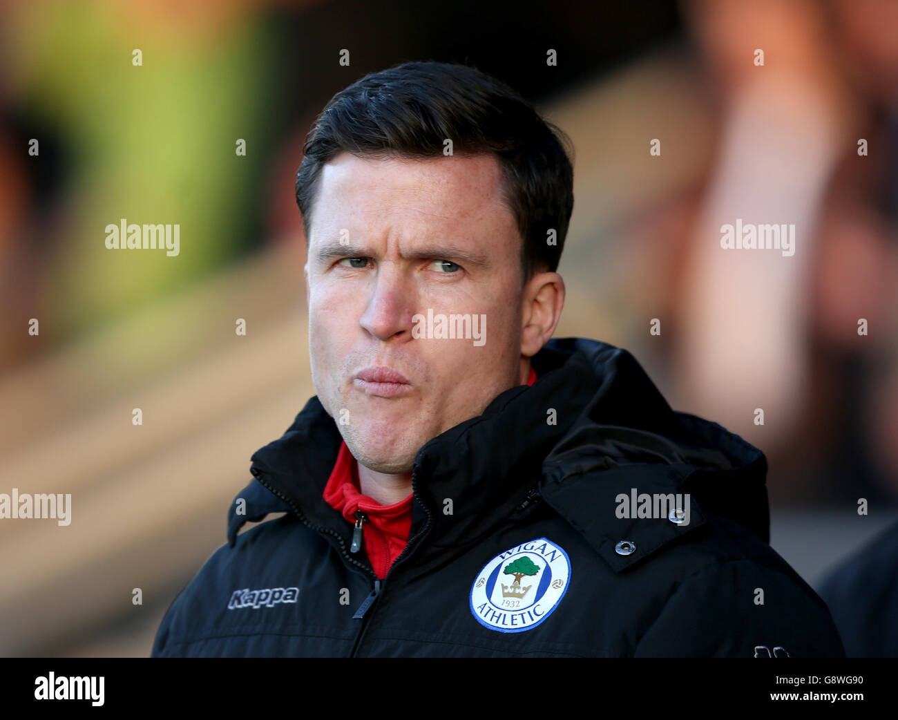 Burton Albion / Wigan Athletic - Sky Bet League One - Stade Pirelli.Gary Caldwell, directeur de Wigan Athletic, lors du match de la Sky Bet League One au stade Pirelli, Burton-on-Trent. Banque D'Images