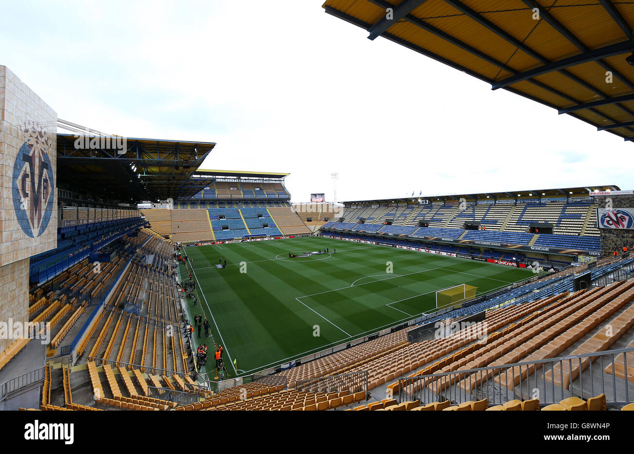 Une vue générale de l'Estadio El Madrigal avant la demi-finale de l'UEFA Europa League, match de la première jambe à l'Estadio El Madrigal, Villarreal. Banque D'Images