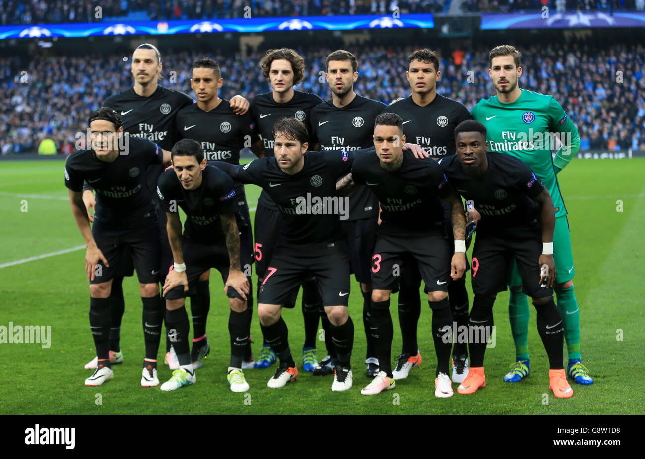 Manchester City v Paris Saint-Germain - Ligue des Champions - Quart de finale - deuxième manche - Etihad Stadium Banque D'Images