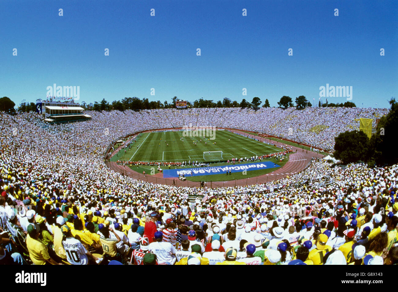 Football - coupe du monde USA 1994 - deuxième tour - USA v Brésil - Stanford Stadium. Vue générale du stade de Stanford pendant le match Banque D'Images