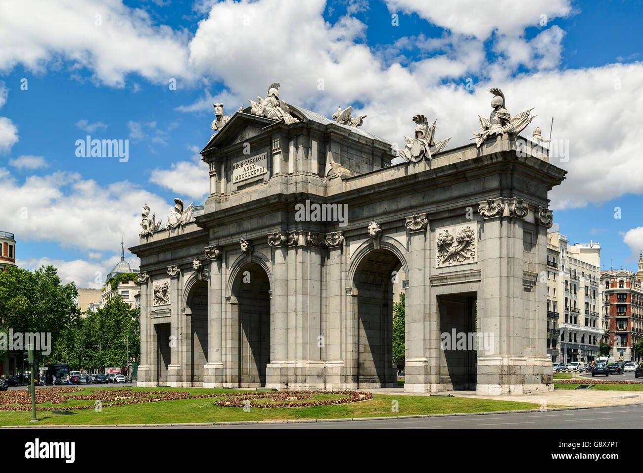 Puerta de Alcala, Alcala Gate, Madrid, Espagne Banque D'Images