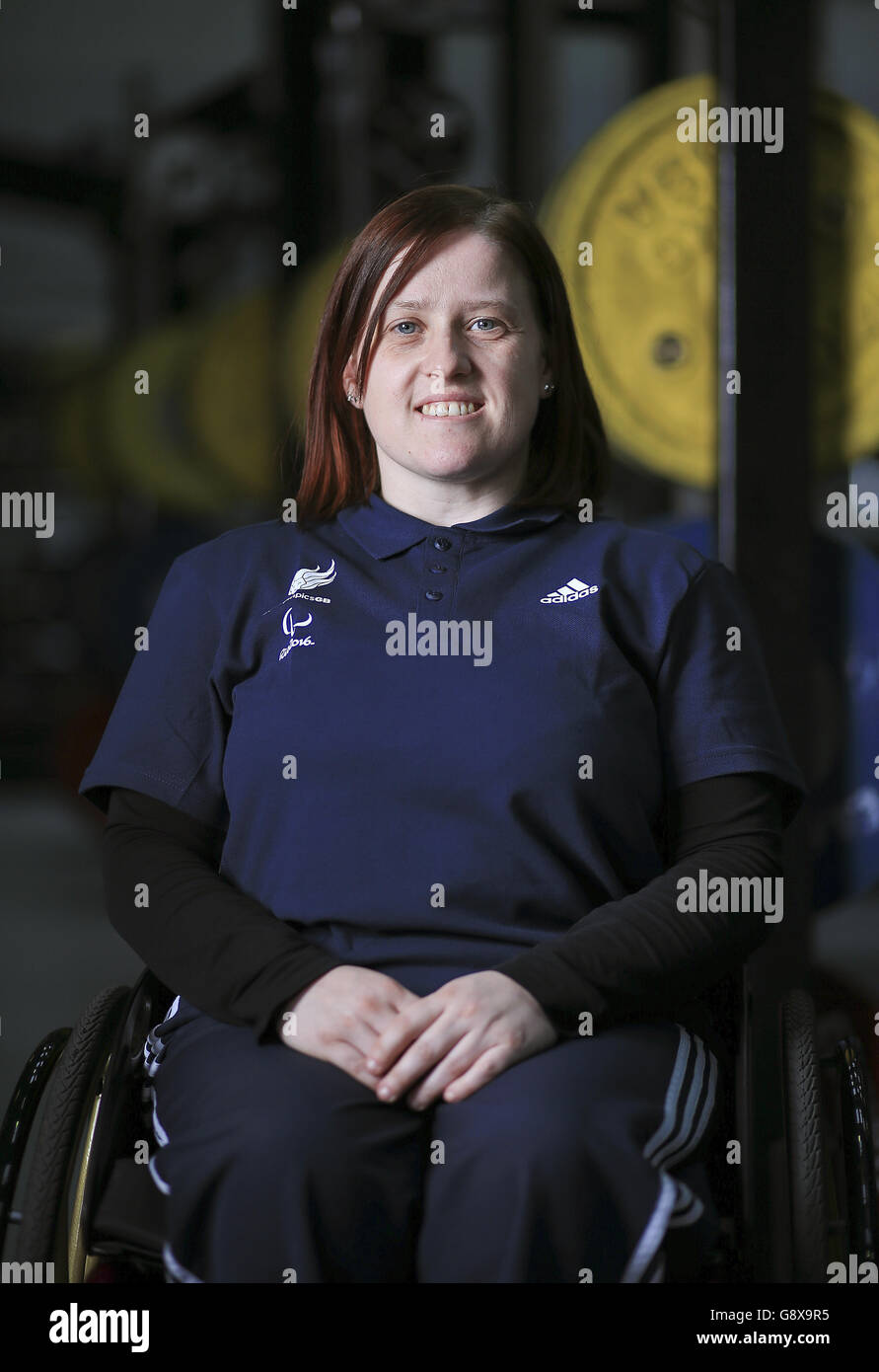 L'annonce de l'équipe de dynamophilie ParalympicsGB - Université de Loughborough Banque D'Images