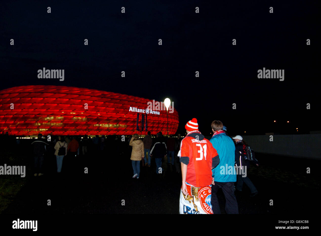 Vue générale de l'Allianz Arena, stade du Bayern Munich Banque D'Images