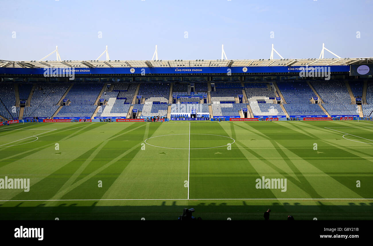Leicester City v Everton - Barclays Premier League - King Power Stadium. Vue générale sur le terrain du King Power Stadium. Banque D'Images