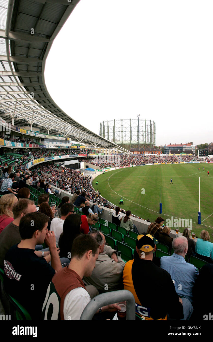 Australian Rules football - Trophée AFL Challenge - Fremantle Dockers v West Coast Eagles - The Brit Oval.Vue générale de l'ovale Brit accueillant les Dockers de Fremantle et les aigles de la côte ouest Banque D'Images