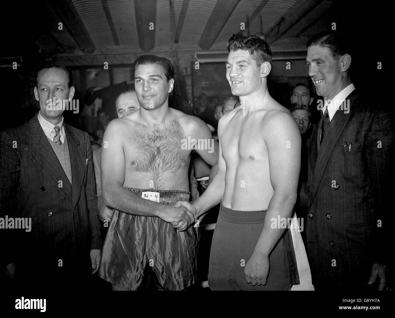Boxing - Heavyweight - Bruce Woodcock v Lee Oma - pesée Harringay - Arena, London Banque D'Images