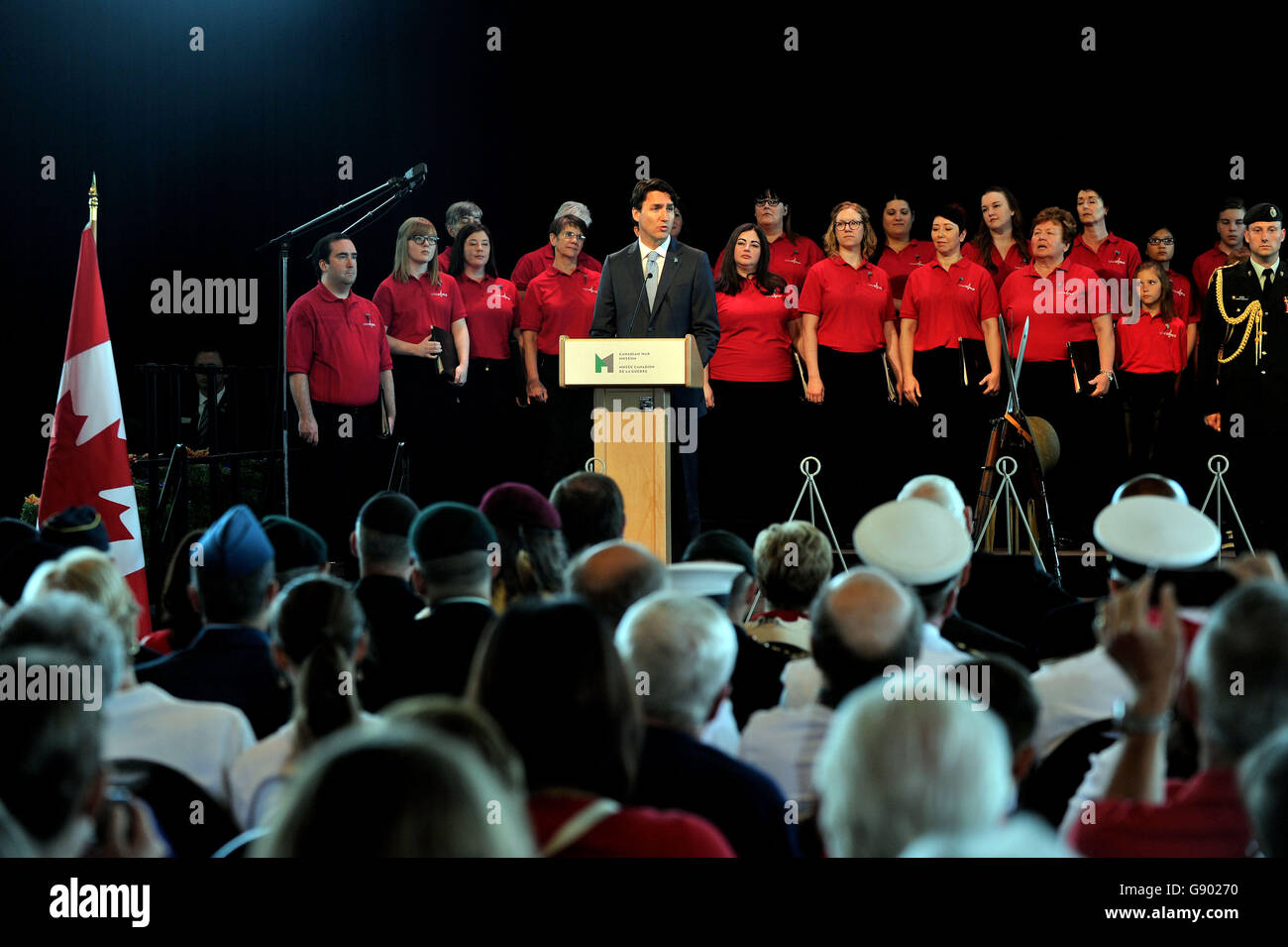 L'Ontario, Ottawa, Canada. 1er juillet 2016. Le premier ministre prononcera une allocution à la cérémonie pour le 100e anniversaire des batailles de la Somme et de Beaumont-Hamel. Credit : imagespic/Alamy Live News Banque D'Images