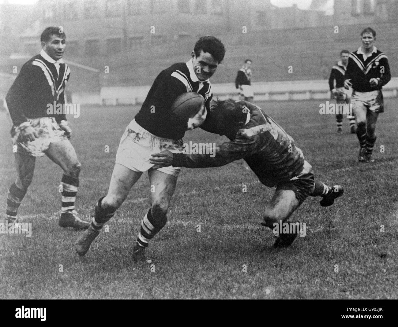 Coupe du Monde de Rugby - France / Nouvelle-Zélande - Wigan, Lancashire Banque D'Images