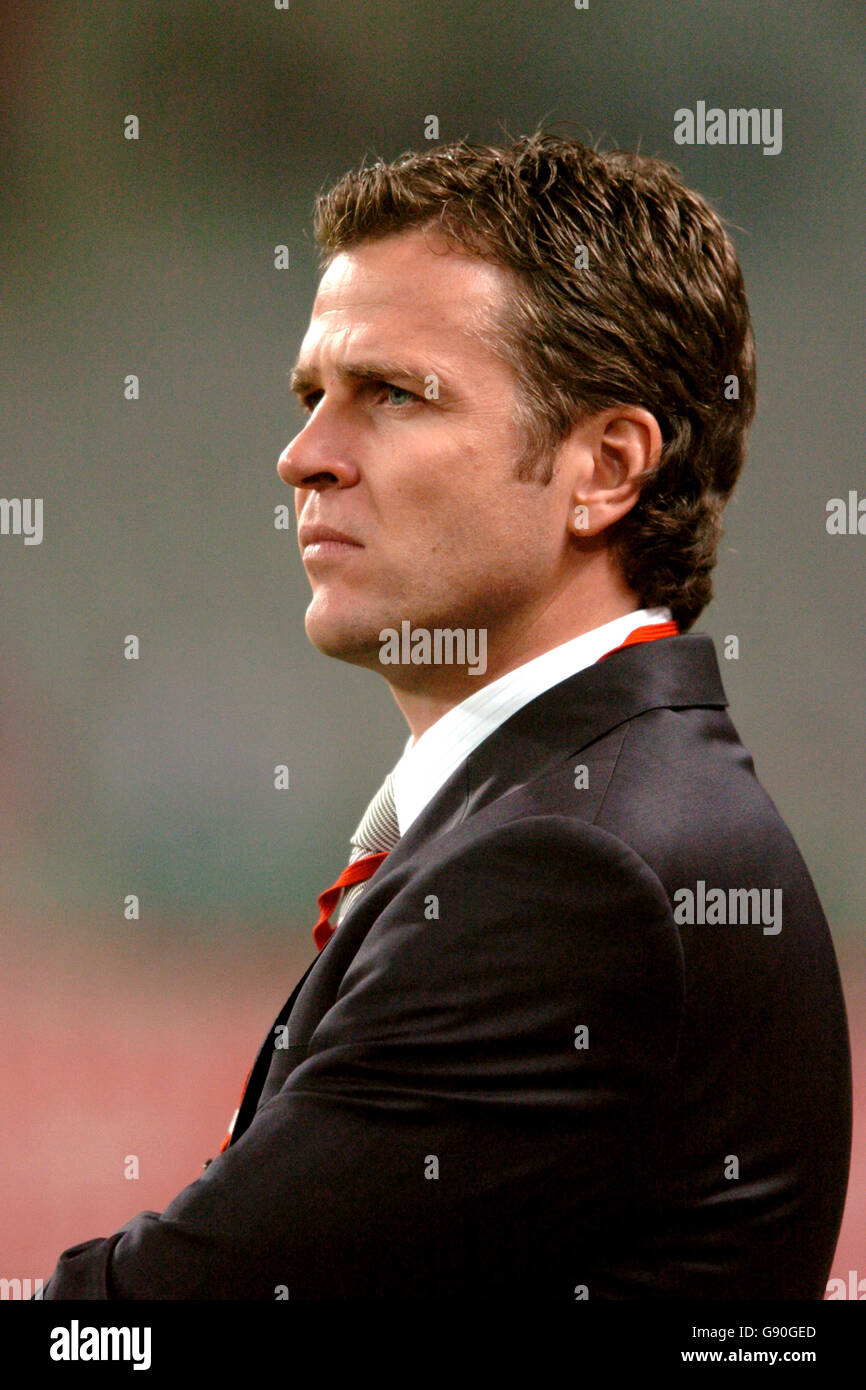 Football - International friendly - Turquie / Allemagne - Ataturk Stadium. Oliver Bierhoff, chef d'équipe pour l'Allemagne Banque D'Images