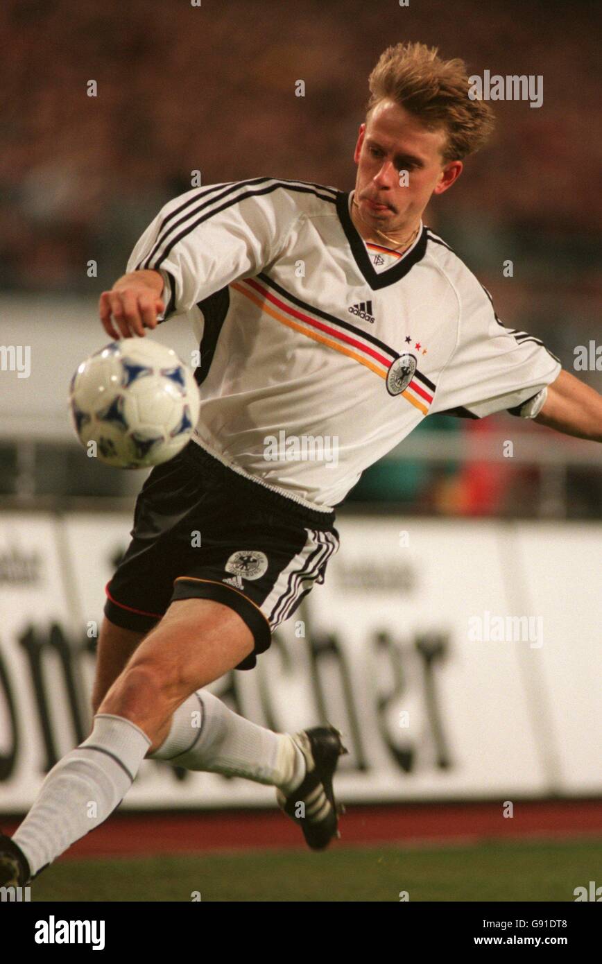 Football - amical - Allemagne / Brésil. Jorg Heinrich, Allemagne Banque D'Images