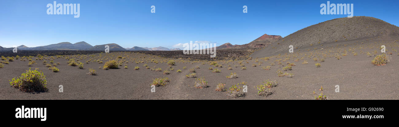 Paysage volcanique de Lanzarote Parc des Volcans Banque D'Images