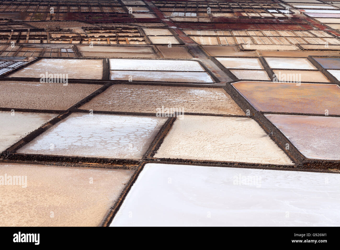 Les marais salants Salinas de Janubio Lanzarote Banque D'Images