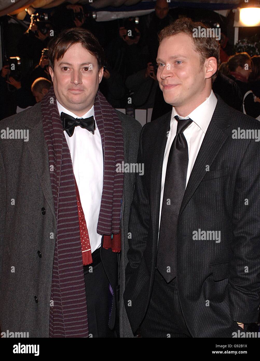 David Mitchell et Robert Webb de PEP Show arrivent à Les British Comedy Awards 2005 Banque D'Images
