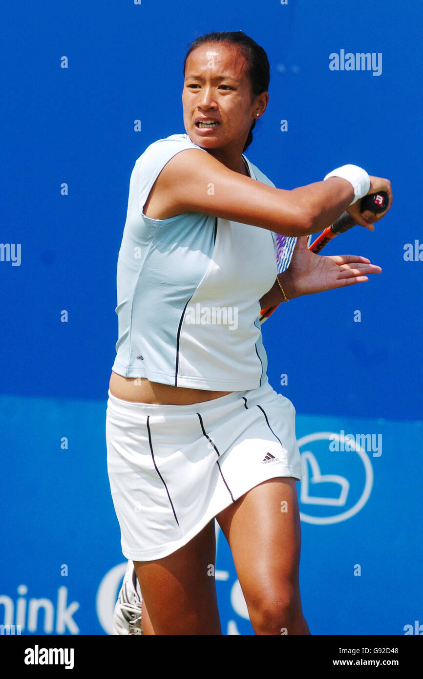 Anne Keothavong de Grande-Bretagne pendant son match contre Laura Granville des États-Unis Banque D'Images