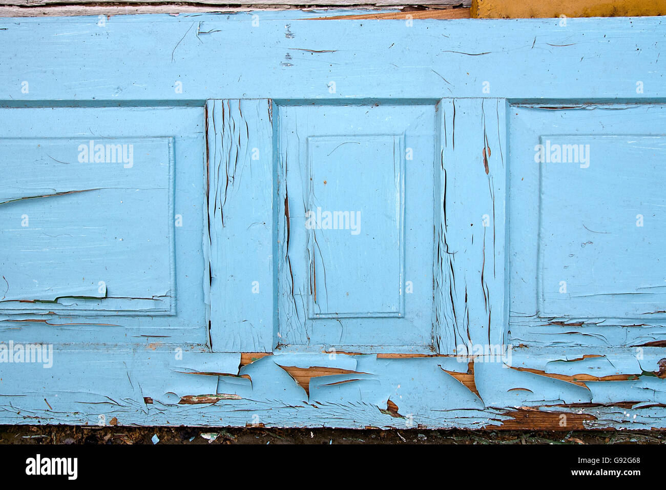 Texture bois avec peinture la couleur est arrachée. Peinture écaillée - texture de fond en bois. Banque D'Images