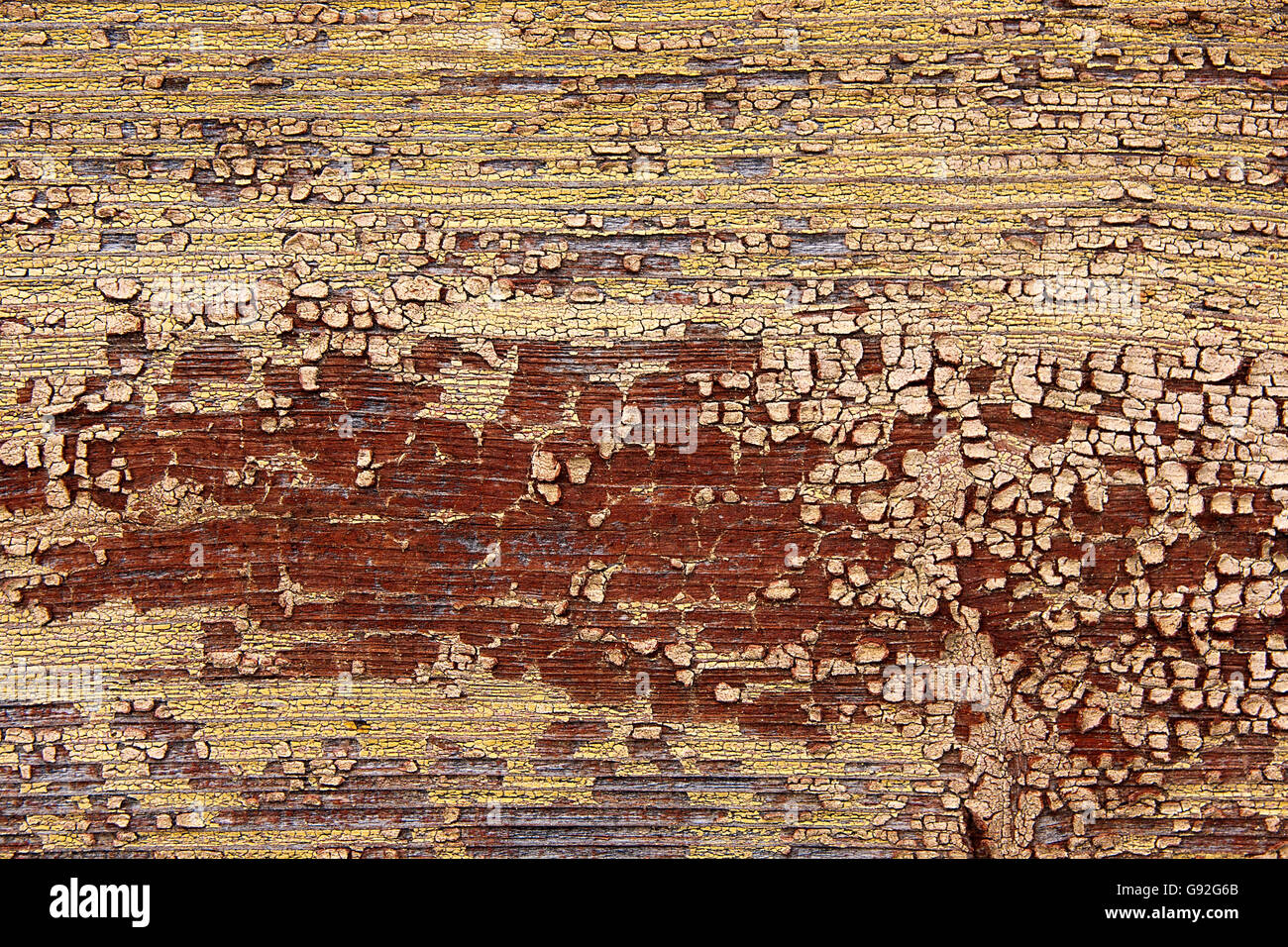 Texture bois avec peinture la couleur est arrachée. Peinture écaillée - texture de fond en bois. Banque D'Images