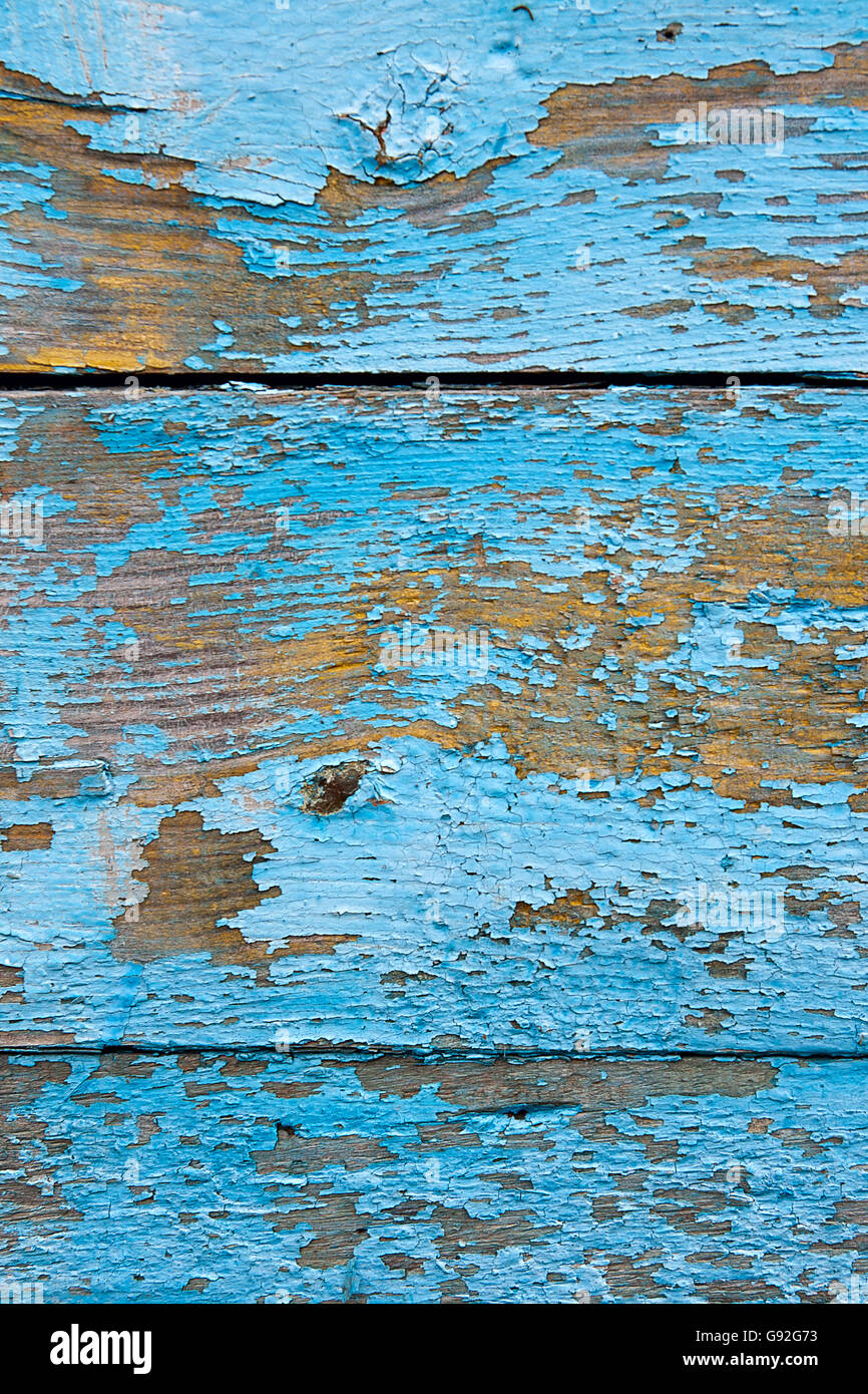 Texture bois avec peinture la couleur est arrachée. Peinture écaillée - texture de fond en bois. Banque D'Images