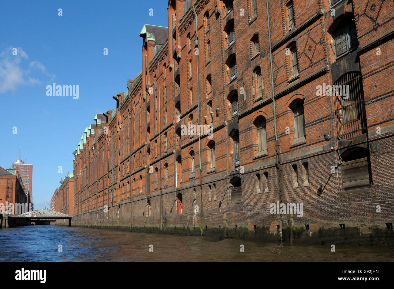 Speicherstadt, quartier d'entrepôts, Hambourg, Allemagne Banque D'Images