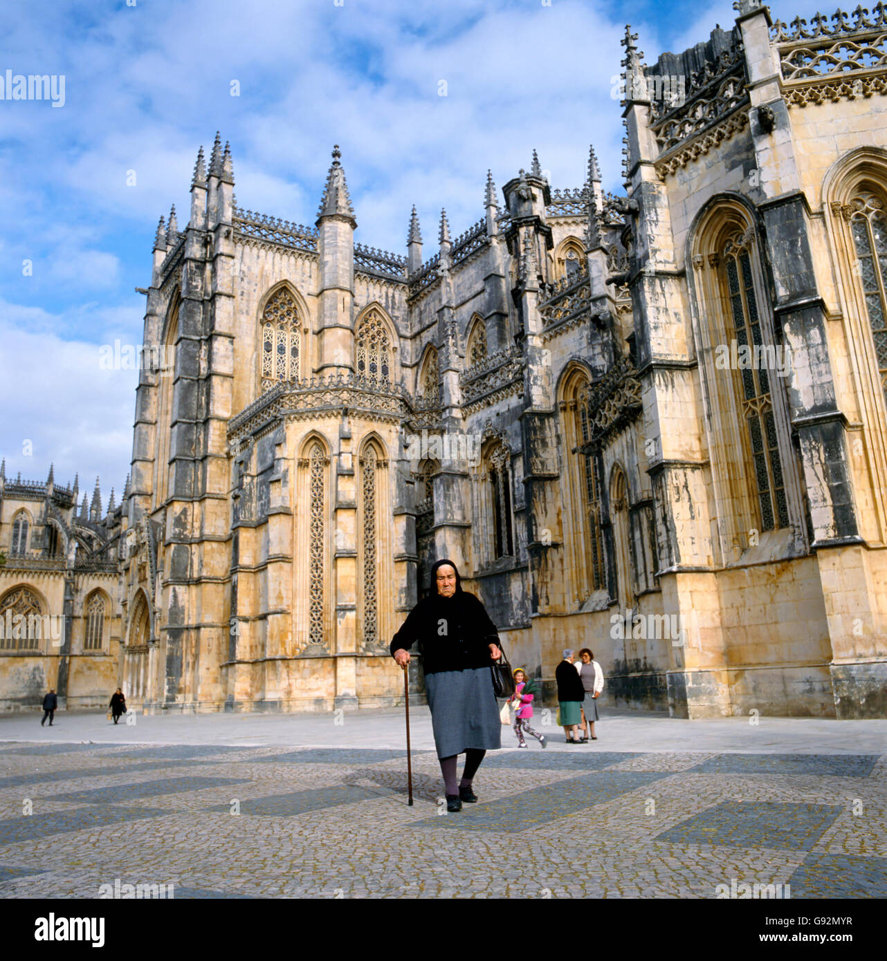 Batalha, Portugal-April 1, 2010 ; l'abbaye de Batalha est situé dans la ville portugaise de Batalha. C'est l'un des meilleurs et orig Banque D'Images