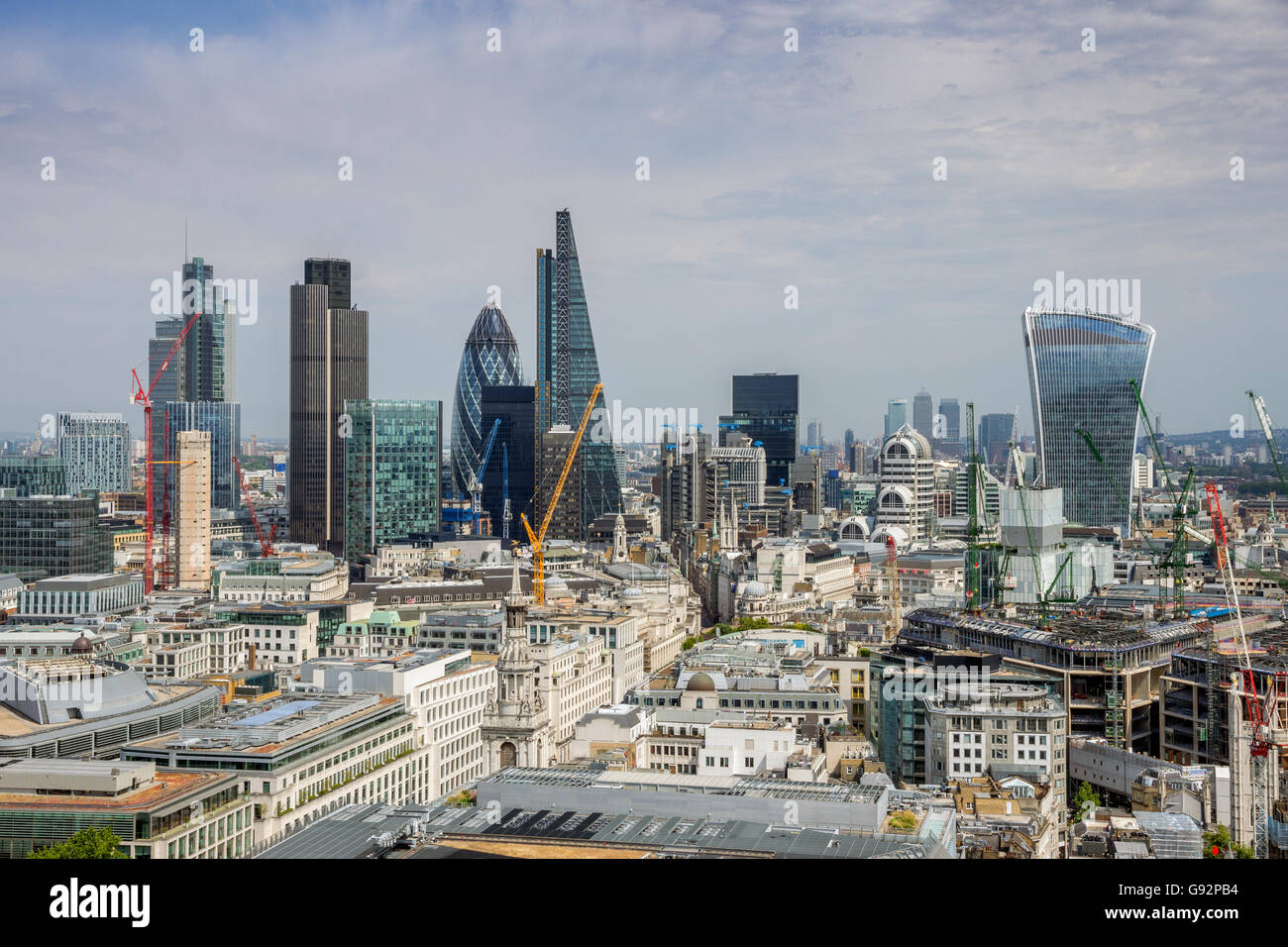 Vue sur l'horizon de Londres, Royaume-Uni Banque D'Images