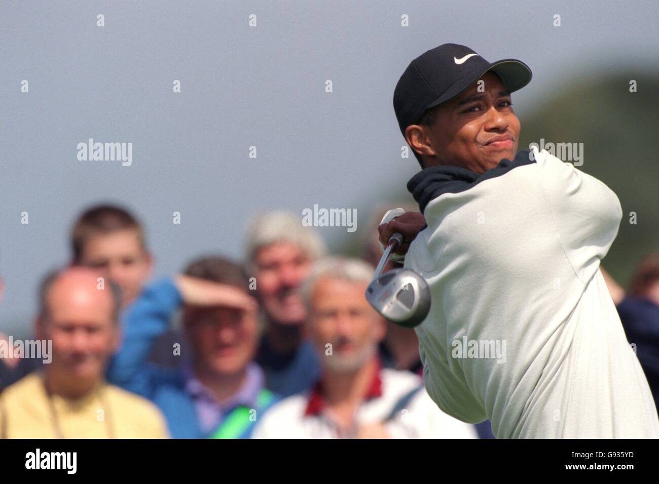 Golf - le championnat ouvert - Royal Birkdale.Tiger Woods débarque Banque D'Images