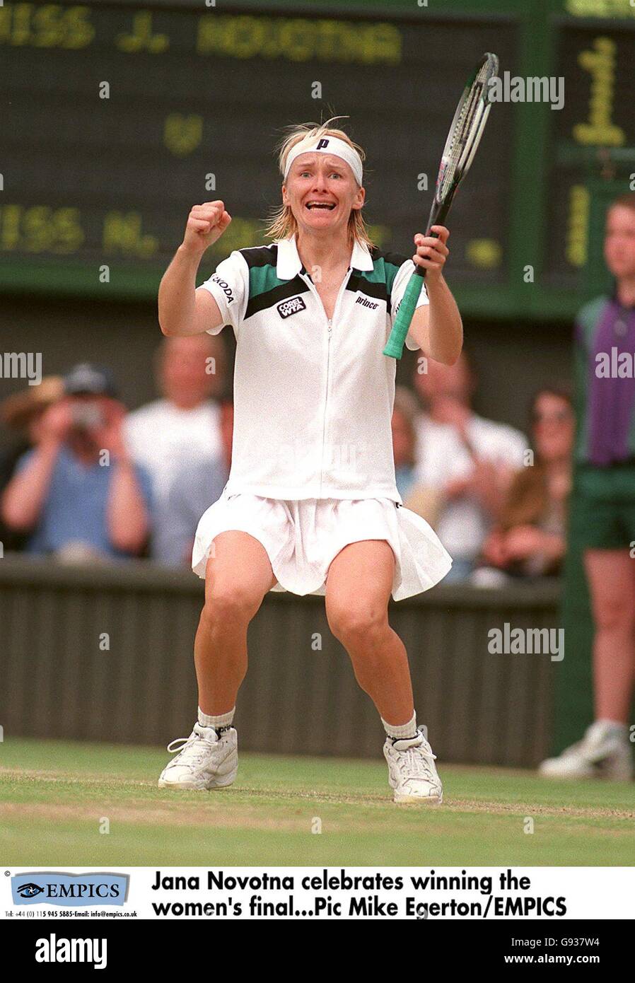 Tennis - Wimbledon - Championnat féminin - Final - Jana Novotna v Nathalie Tauziat Banque D'Images