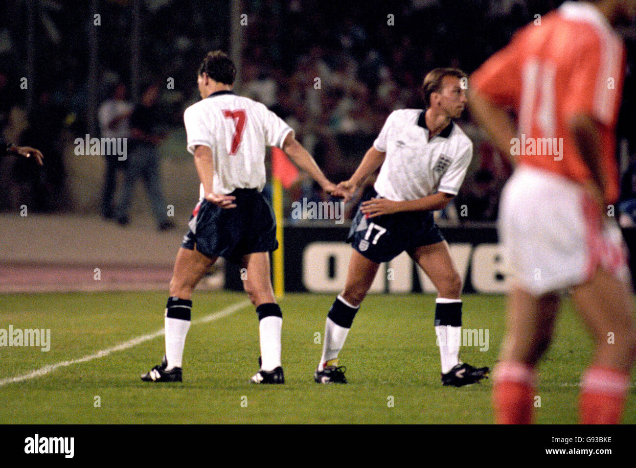 - Coupe du Monde de football Italia 90 - Groupe F - Angleterre v Holland - Stadio Sant'Elia Banque D'Images