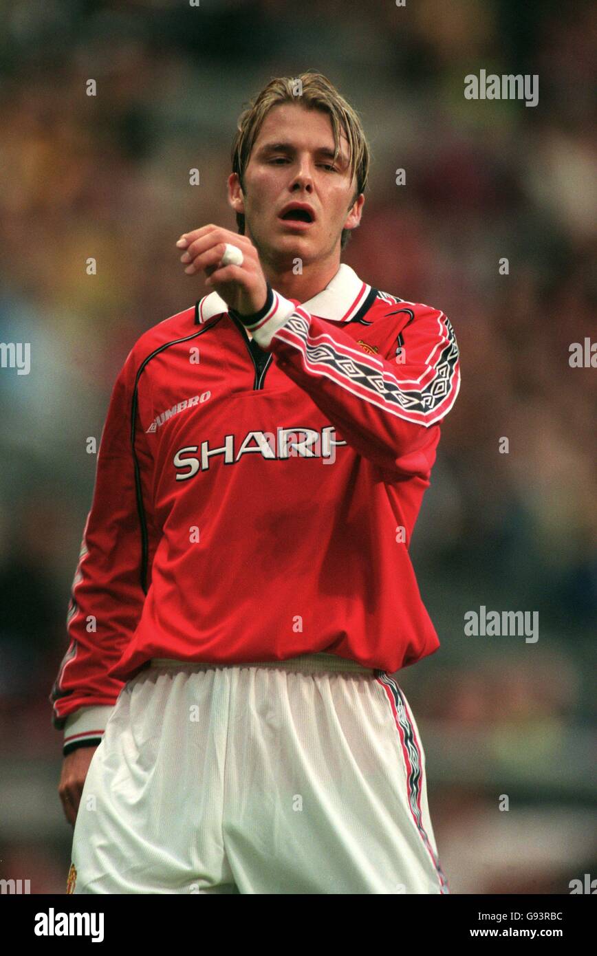 Football - amical - Brondby contre Manchester United.David Beckham de Manchester United Banque D'Images