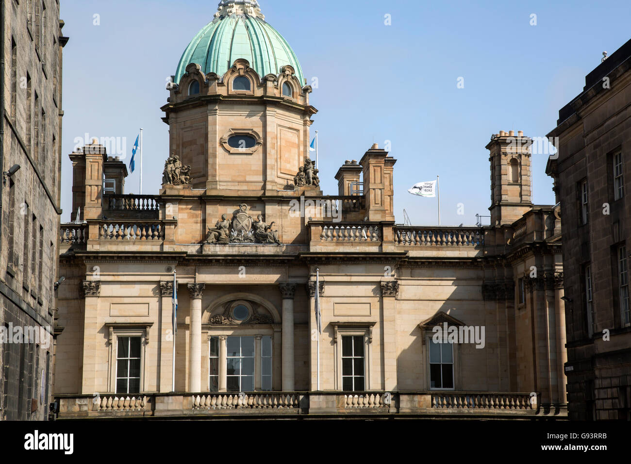 Ancien siège de la Banque d'Écosse ; Édimbourg Banque D'Images